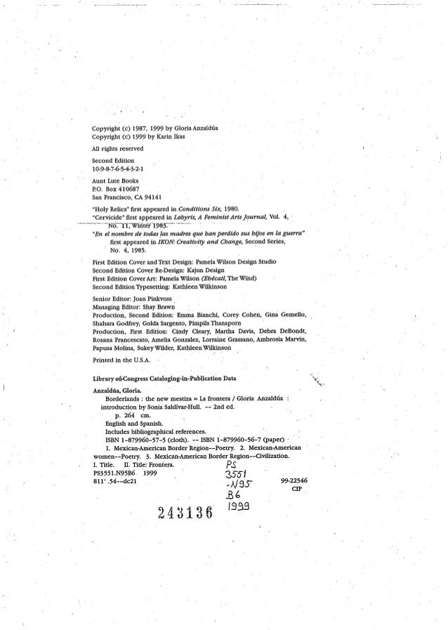 gloria anzaldua theories gloria anzaldua borderlands